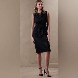 Banana Republic Linen Blend Midi Shift Dress